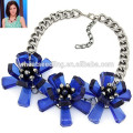 Crystal Miss Millionaire flower alloy short handmade flower necklace